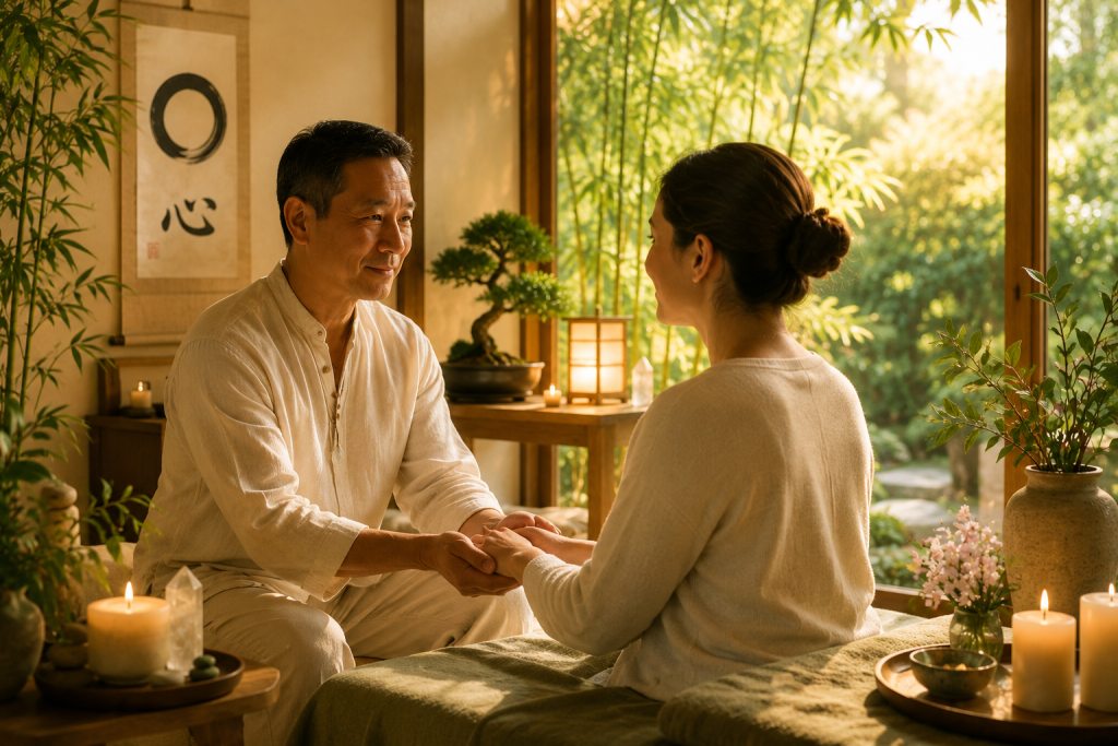 Reiki session offered with compassion in a peaceful setting