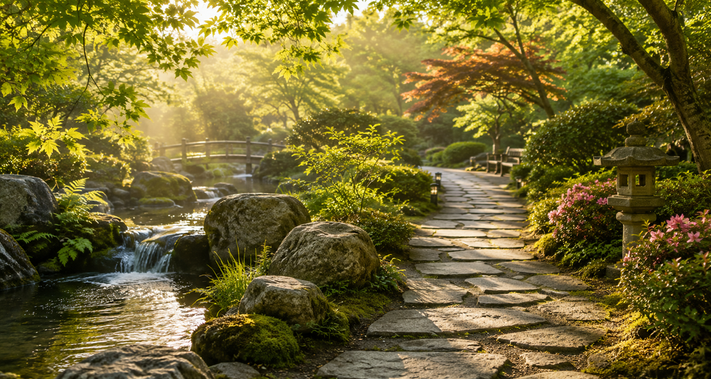 Friends of Ren Ishida peaceful Japanese garden